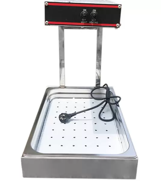 French Fries Heat Lamp Infrared Electric Chips Warmer Dump Station Oil Strainer