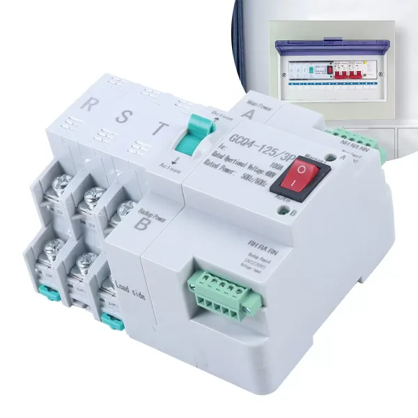 3P Dual Power Generator Changeover Switch Automatic Transfer Switch 100A