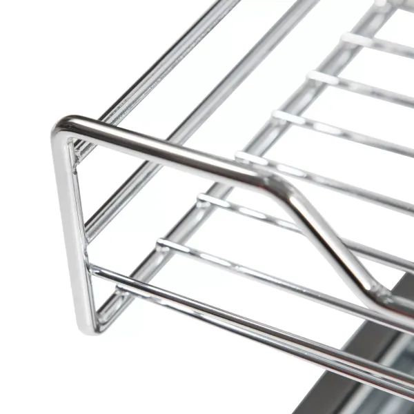 Pull-Out Wire Sliding Basket Rack Multi-Rail Drawer Shelf Cabinet Storage 40cm