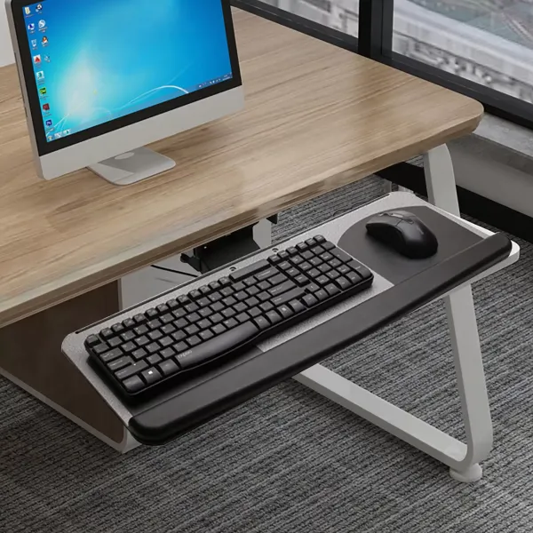 Adjustable Office Shelf Underdesk Keyboard Drawer Under Desk Computer Table