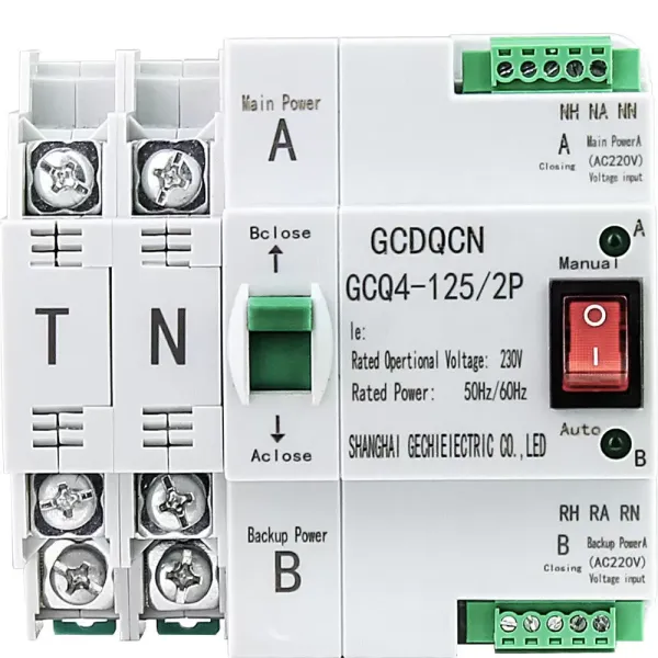 2P 63A Automatic Transfer Switch Dual Power Automatic Transfer Switch 220V