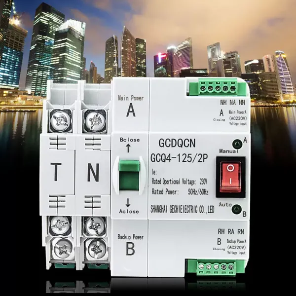2P 63A Automatic Transfer Switch Dual Power Automatic Transfer Switch 220V