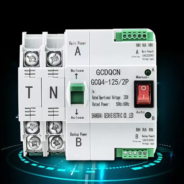 2P 63A Automatic Transfer Switch Dual Power Automatic Transfer Switch 220V