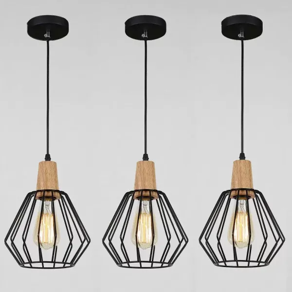 3-Light Retro Pendant Light Hanging Ceiling Lighting Fixture Chandelier Bar Lamp