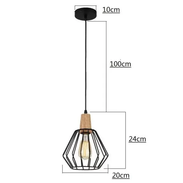 3-Light Retro Pendant Light Hanging Ceiling Lighting Fixture Chandelier Bar Lamp