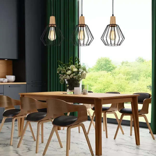 3-Light Retro Pendant Light Hanging Ceiling Lighting Fixture Chandelier Bar Lamp