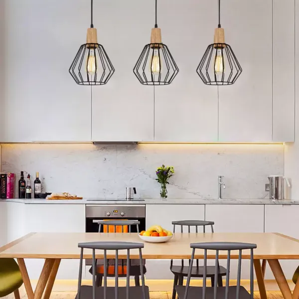 3-Light Retro Pendant Light Hanging Ceiling Lighting Fixture Chandelier Bar Lamp