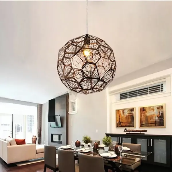 Modern Glass Ball Pendant Light Dining Room Lighting Chandelier LED Ceiling Lamp