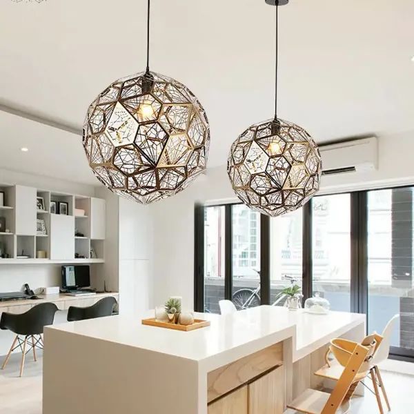 Modern Glass Ball Pendant Light Dining Room Lighting Chandelier LED Ceiling Lamp