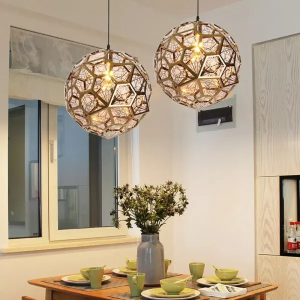 Modern Glass Ball Pendant Light Dining Room Lighting Chandelier LED Ceiling Lamp