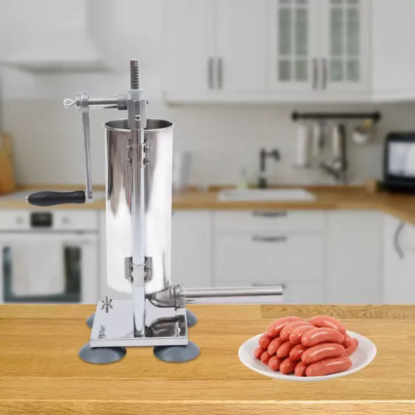 3L Manual Sausage Stuffer High-quality Stainless Steel Meat Filler Machine Nozzles Attachment 3L Manual Sausage Stuffer High-quality Stainless Steel Meat Filler Machine Nozzles Attachment