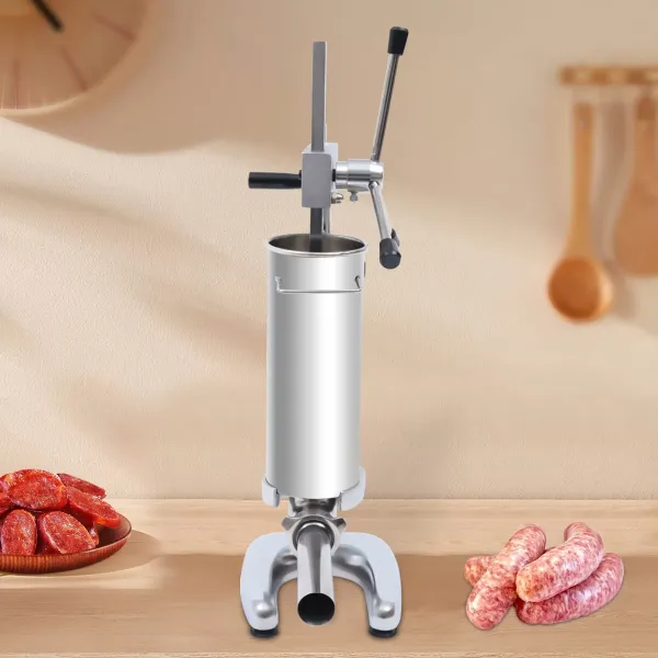 3L Manual Vertical Sausage Stuffer Stainless Steel Meat Filler Salami Maker