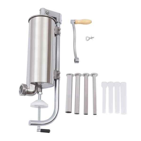 Sausage Stuffer, Vertical Stainless Steel Sausage Maker Packed with 8 Tubes Sausage Stuffer, Vertical Stainless Steel Sausage Maker Packed with 8 Tubes