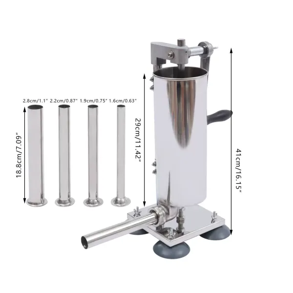 3L Manual Sausage Stuffer Large Capacity Meat Filler Sausage Stuffing Machine with Cotton Thread 3L Manual Sausage Stuffer Large Capacity Meat Filler Sausage Stuffing Machine with Cotton Thread