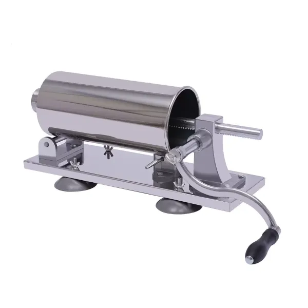 4L /8LBS Manual Sausage Stuffer Horizontal Sausage Maker Meat Filling Machine Stainless Steel