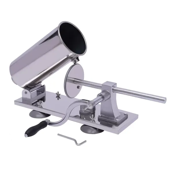 4L /8LBS Manual Sausage Stuffer Horizontal Sausage Maker Meat Filling Machine Stainless Steel