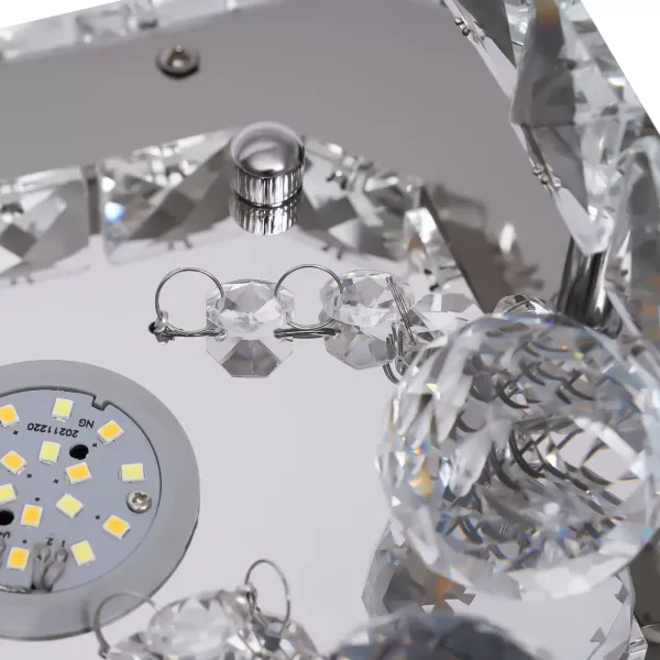 Rectangle Crystal Light LED Ceiling Lamp Modern Chandelier Modern Luxury Crystal Pendant Light Ceiling Lamp for Diving Room Bedroom