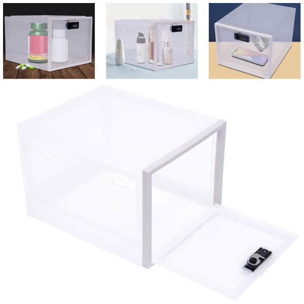 Transparent One Compact Hygienic Lockable Box for Food Medicines & Home Safety Scalable