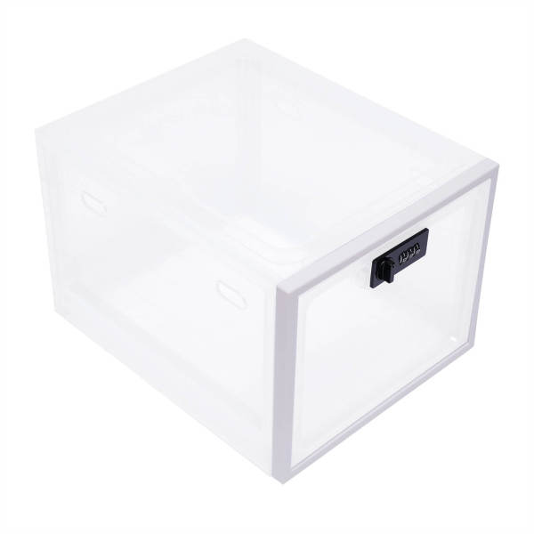 Transparent One Compact Hygienic Lockable Box for Food Medicines & Home Safety Scalable Transparent One Compact Hygienic Lockable Box for Food Medicines & Home Safety Scalable