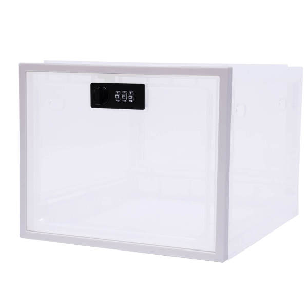 Transparent One Compact Hygienic Lockable Box for Food Medicines & Home Safety Scalable