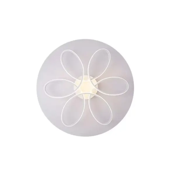 Modern LED Ceiling Light, 6-Head 75W Flush Mount Acrylic Chandelier Flower Shape White Light 6500K