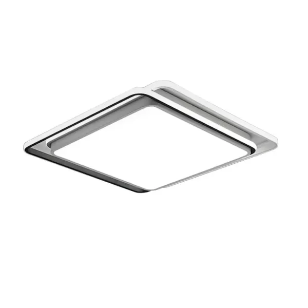 LED Flush Mount Ceiling Lighting, 19 Inch 54W Modern Square Acrylic Chandelier Cold White Light Ultra Thin for Living Room Bedroom