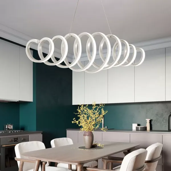 Modern Acrylic LED Pendant Lamp Dining Room Acrylic Chandelier Warm Light Unique and Beautiful Design Ceiling Lamp for Living Room