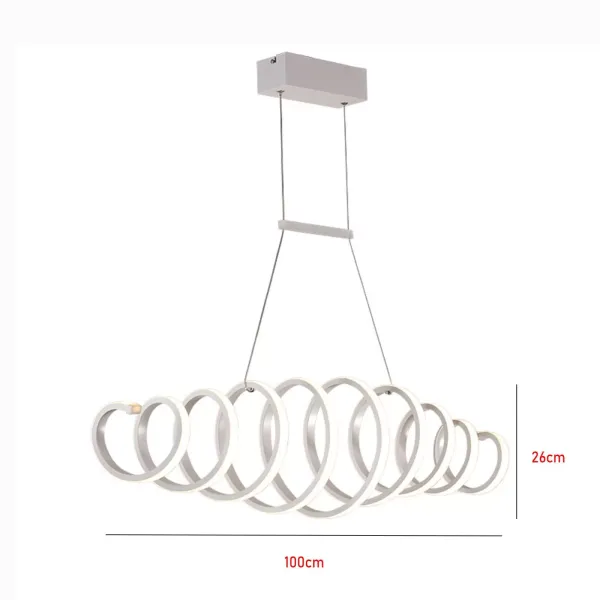 Modern Acrylic LED Pendant Lamp Dining Room Acrylic Chandelier Warm Light Unique and Beautiful Design Ceiling Lamp for Living Room