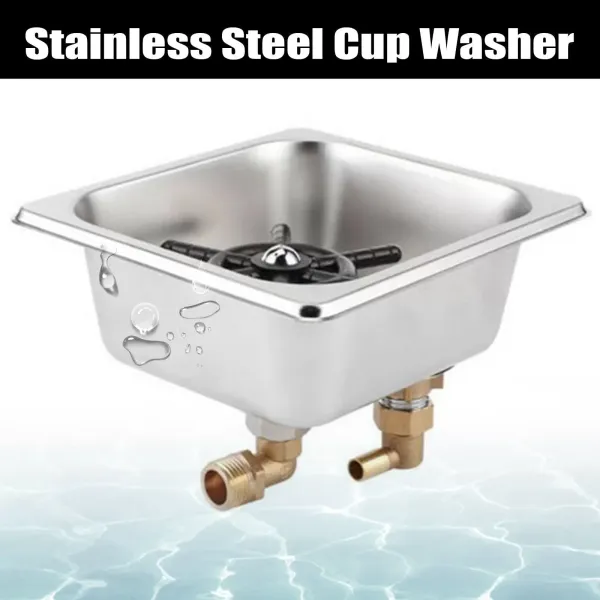 Automatic Stainless Steel Cup Washer Cleaner Glass Rinser Steaming Pitcher Automatic Stainless Steel Cup Washer Cleaner Glass Rinser Steaming Pitcher