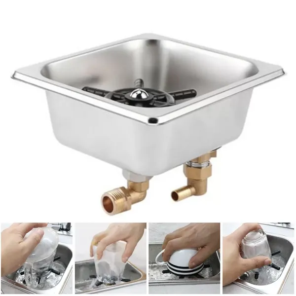Automatic Stainless Steel Cup Washer Cleaner Glass Rinser Steaming Pitcher Automatic Stainless Steel Cup Washer Cleaner Glass Rinser Steaming Pitcher