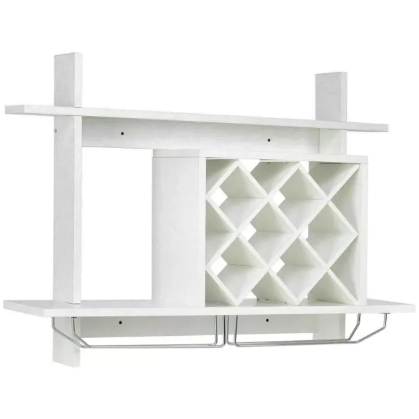 Modern Wine Cabinet Hanging White Wine Rack Bar Accessories Wall Mounted Bottle Glass Holder Shelves Modern Wine Cabinet Hanging White Wine Rack Bar Accessories Wall Mounted Bottle Glass Holder Shelves