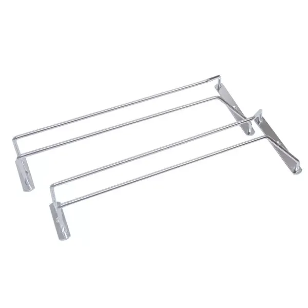 High-quality Wine Rack Wood Wall Mounted Bottle Glass Holder Shelf Black