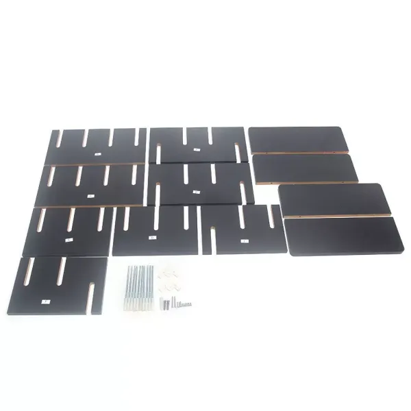 High-quality Wine Rack Wood Wall Mounted Bottle Glass Holder Shelf Black