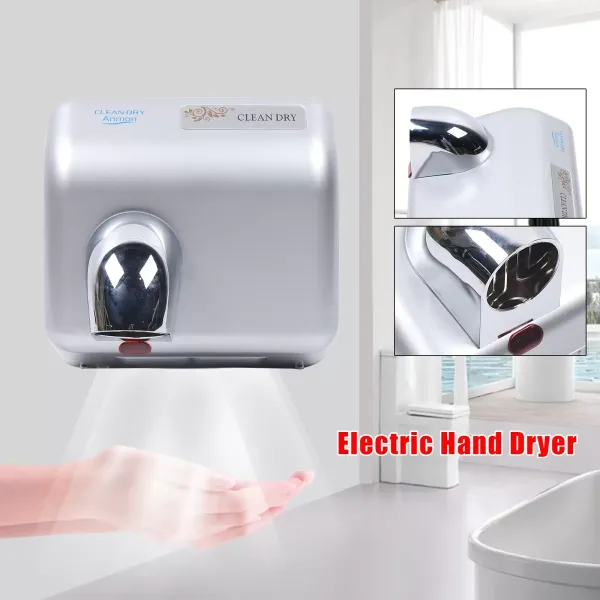 Wall Mounted Powerful Automatic Electric Hand Dryer High-speed Hand Dryer Automatic Induction Hand Dryer for Family Toilets Restaurants Hotels