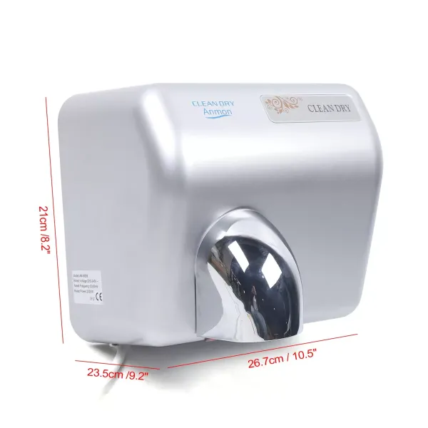 Wall Mounted Powerful Automatic Electric Hand Dryer High-speed Hand Dryer Automatic Induction Hand Dryer for Family Toilets Restaurants Hotels