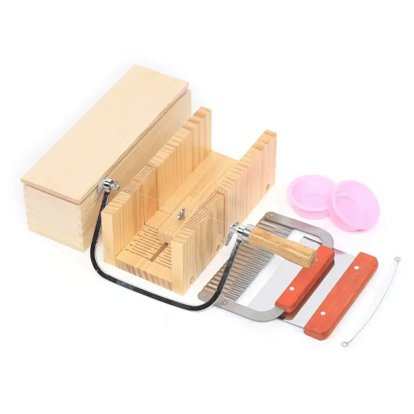 Soap Making Kit Tool Set For Handmade Soaps Cutting Box with Cutters Silicone AU