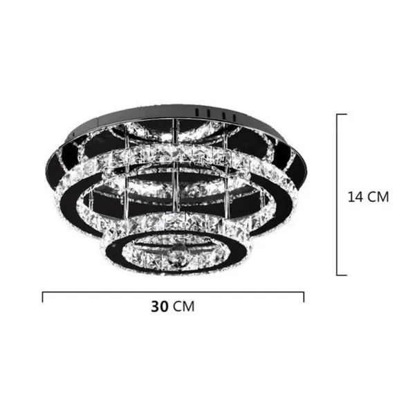 Crystal LED Ceiling Light Luxury Flush Mount Chandelier Bedroom Hanging Light