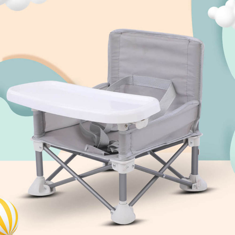 Baby Dining Chair, Foldable Chair with Tray, Portable Seat for Home and Travel for ages from 6-36 months