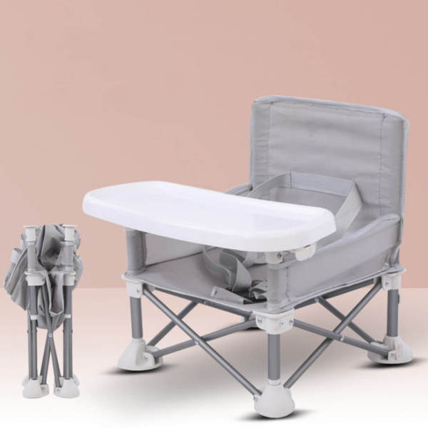 Baby Dining Chair, Foldable Chair with Tray, Portable Seat for Home and Travel for ages from 6-36 months
