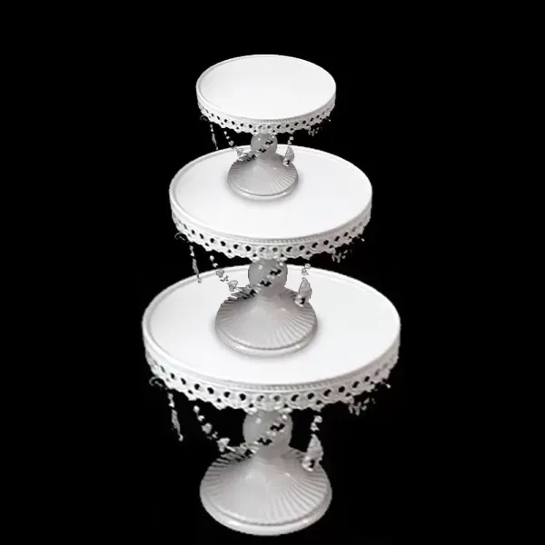 European Style Fashion Iron Structure Cake Stand Dessert Holder Set