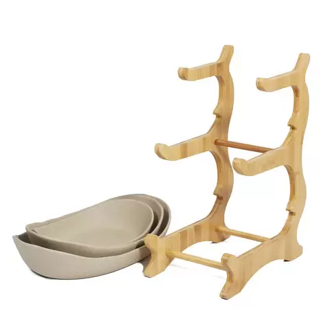 3 Tier Ceramic Fruit Basket Stand - Fruit Vegetables Basket Holder - Countertop Decorative