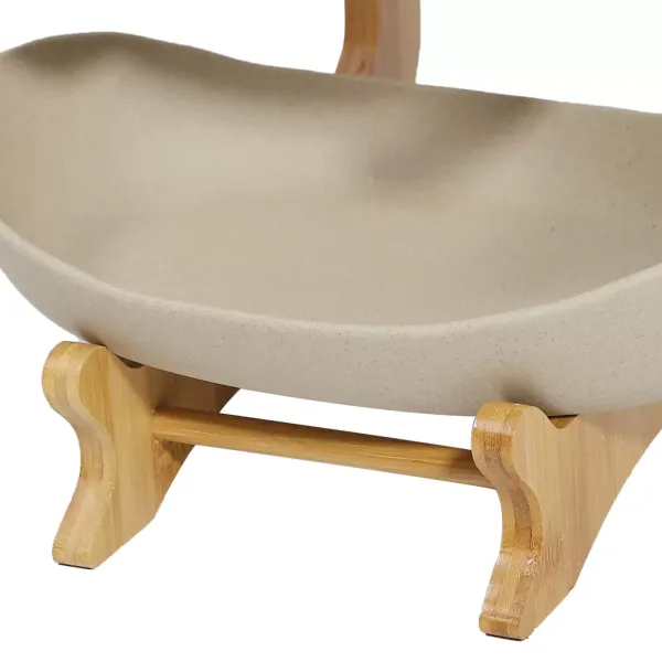 3 Tier Ceramic Fruit Basket Stand - Fruit Vegetables Basket Holder - Countertop Decorative