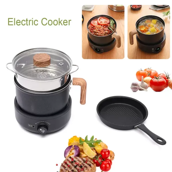 Multifunctional Mini Electric Cooker NonStick Pan Frying Pan Cooker Steamer