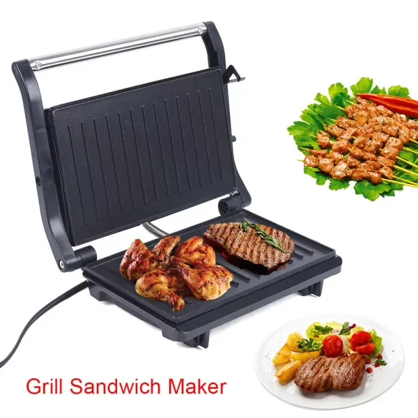750W Electric Sandwich Grill Panini Press Sandwich Steak Maker Toaster Non-stick