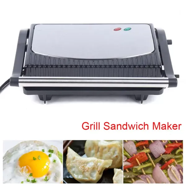 750W Electric Sandwich Grill Panini Press Sandwich Steak Maker Toaster Non-stick