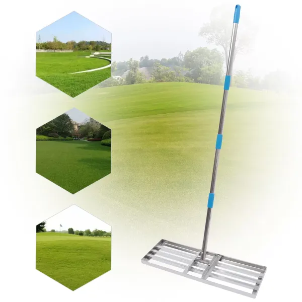Stainless Steel Lawn Leveler Tool Lawn Level Rake 30"x10" 62.99" Soil Leveler AU