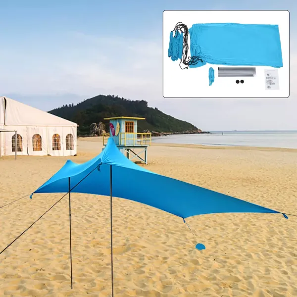 118X118X78inch Beach Shade Tent Sunshade Family Tent Shelter Canopy Awning Blue,Fit for Beach, Camping, Fishing Awning 118X118X78inch Beach Shade Tent Sunshade Family Tent Shelter Canopy Awning Blue,Fit for Beach, Camping, Fishing Awning