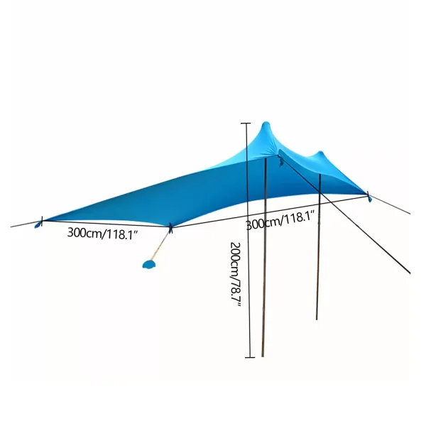 118X118X78inch Beach Shade Tent Sunshade Family Tent Shelter Canopy Awning Blue,Fit for Beach, Camping, Fishing Awning 118X118X78inch Beach Shade Tent Sunshade Family Tent Shelter Canopy Awning Blue,Fit for Beach, Camping, Fishing Awning