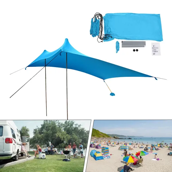 118X118X78inch Beach Shade Tent Sunshade Family Tent Shelter Canopy Awning Blue,Fit for Beach, Camping, Fishing Awning 118X118X78inch Beach Shade Tent Sunshade Family Tent Shelter Canopy Awning Blue,Fit for Beach, Camping, Fishing Awning