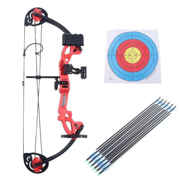 Mini Compound Bow 40lbs Sight Arrow Archery Shooting Fishing Hunting Right Hand